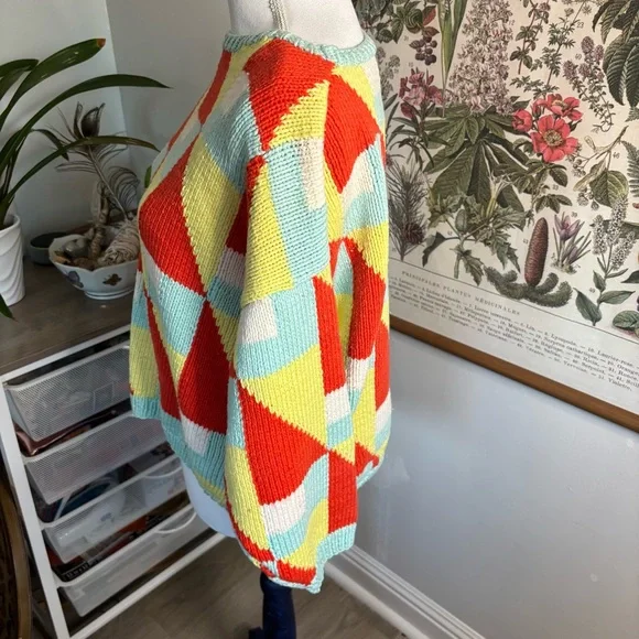 Colorful Geometric Pattern Sweater - Picture 3 of 6